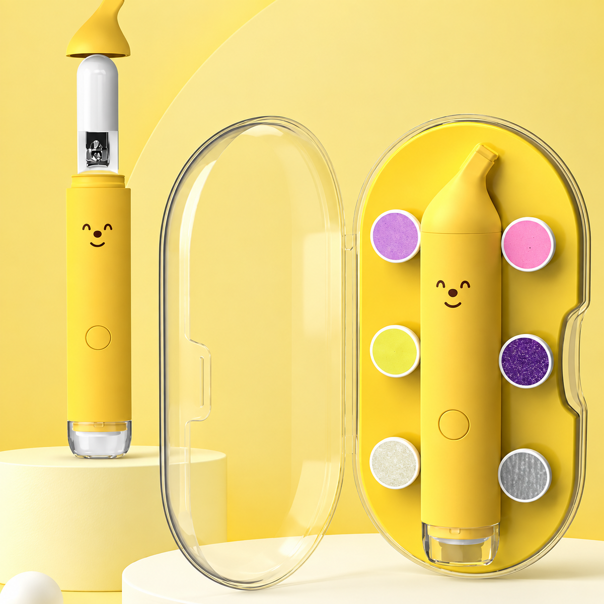 Banana Pop – Limë Elektrike për Thonjtë e Bebes me 6 Koka
