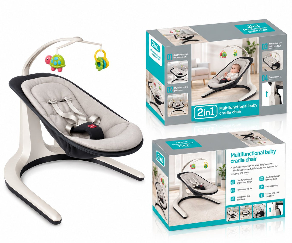 Luhatëse për Bebe 2 në 1 Yaya Duck Babylove – 360°, Muzikë & Vibrim