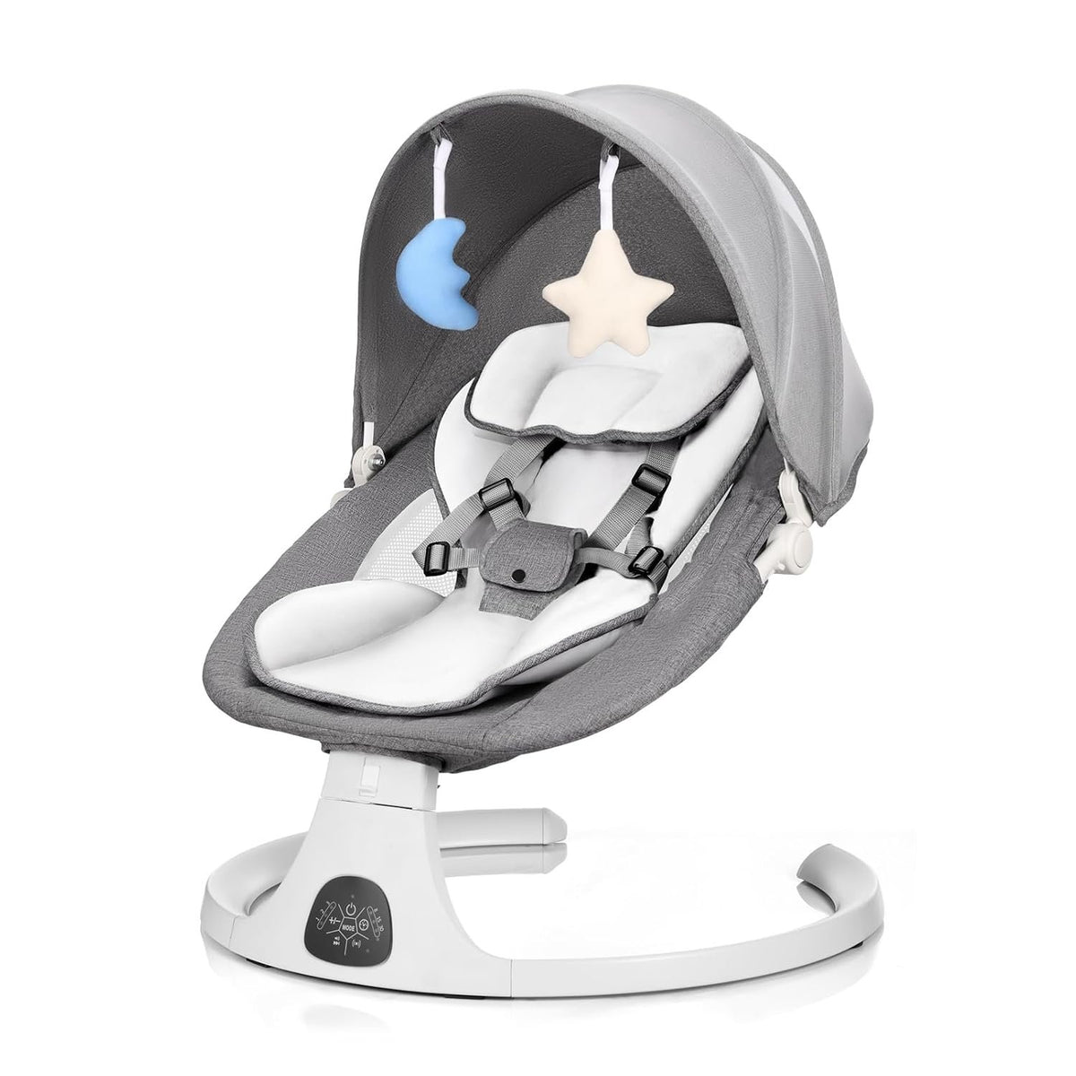 Luhatëse Elektrike Comfort 3 në 1 – Luhatëse & Karrige Rocking, Gri