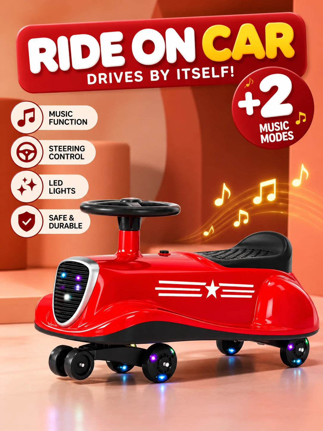 Makinë Shtytëse për Fëmijë – Ride-On Push Car