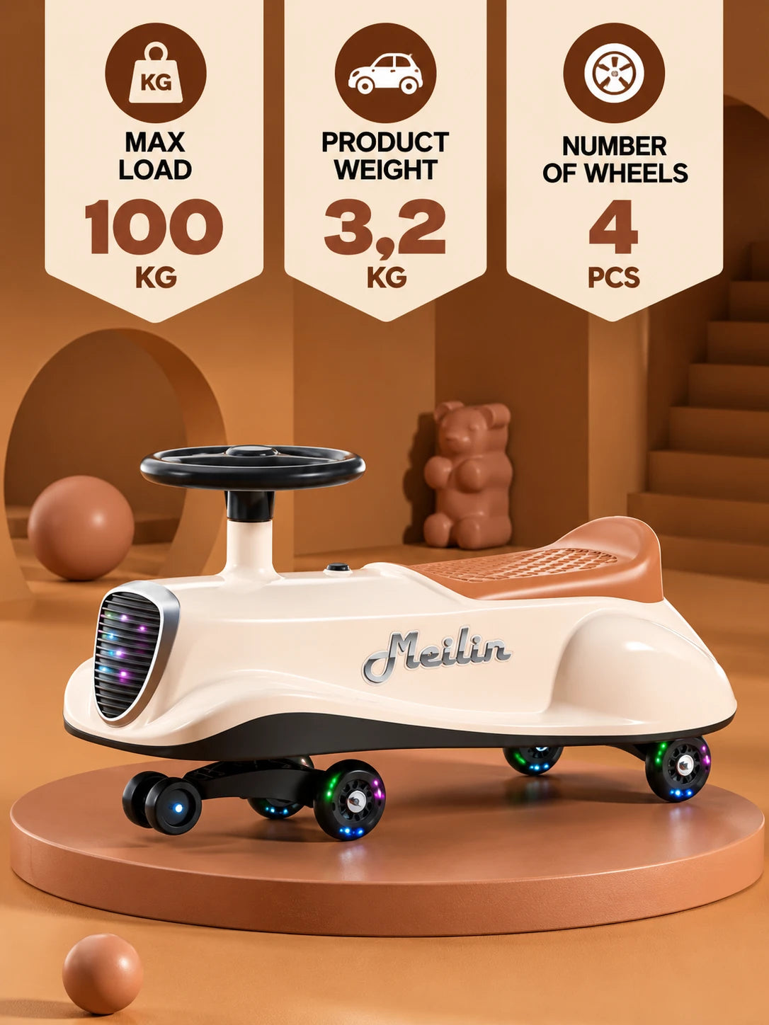 Makinë Shtytëse për Fëmijë – Ride-On Push Car