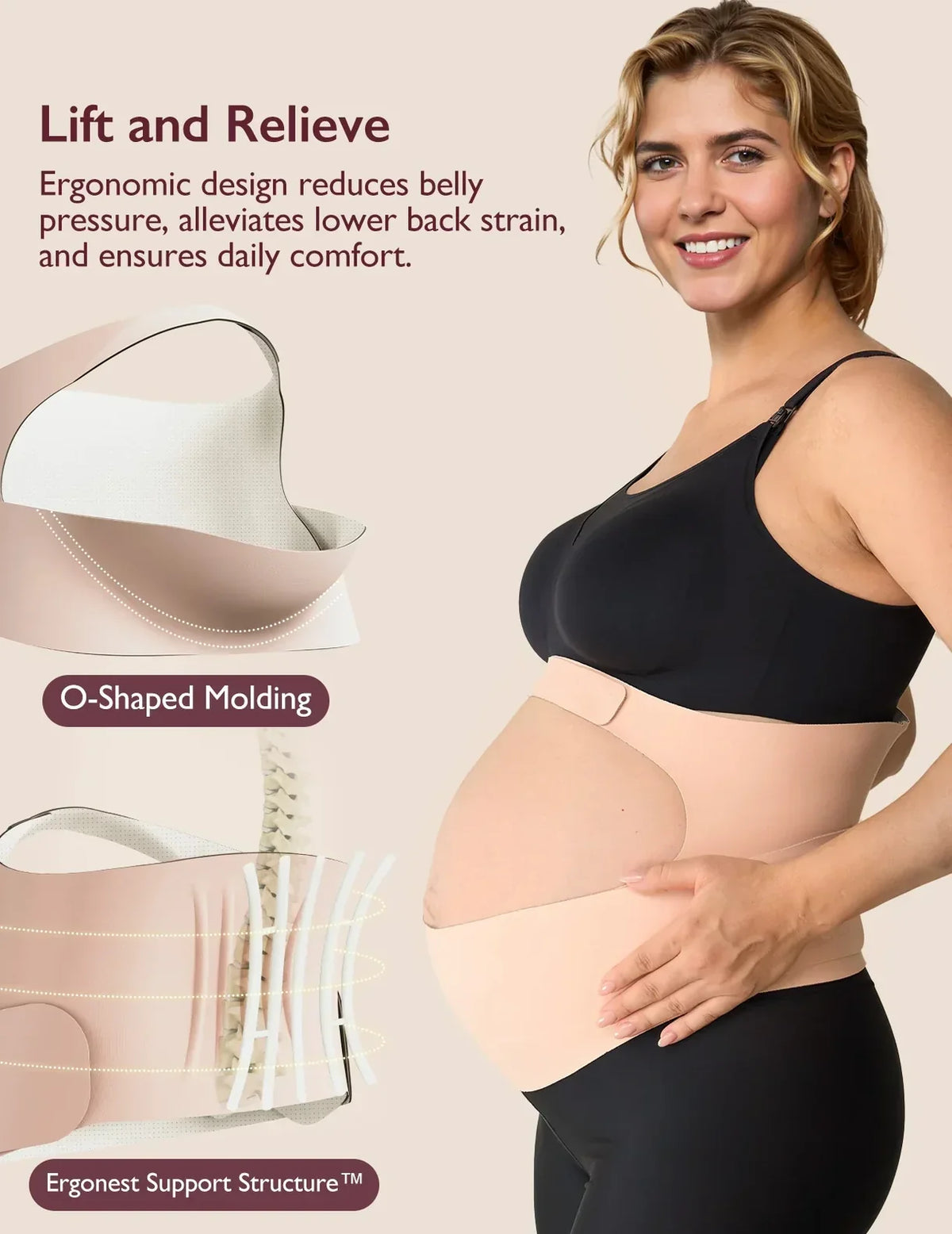 Momcozy BumpEase – Rrip Mbështetës për Barkun dhe Belin gjatë Shtatzënisë