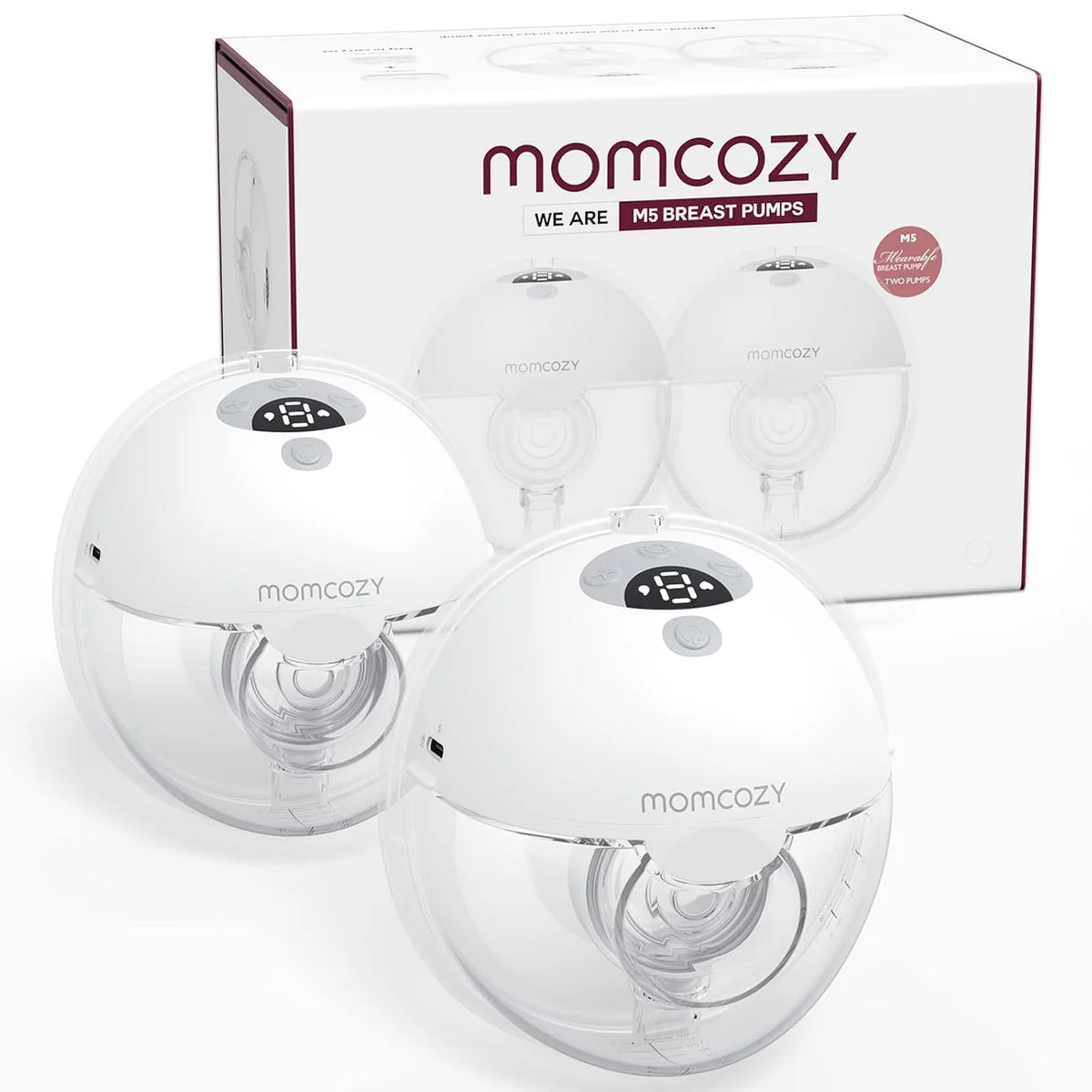 Momcozy M5 – Pompë Gjiri Elektrike Portative, Set me 2 Pompa (Double Pack)