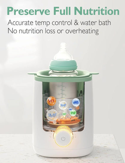 Momcozy MW02 Nutri Smart Analog – Ngrohës Multifunksional për Shishe të Bebeve, i Bardhë