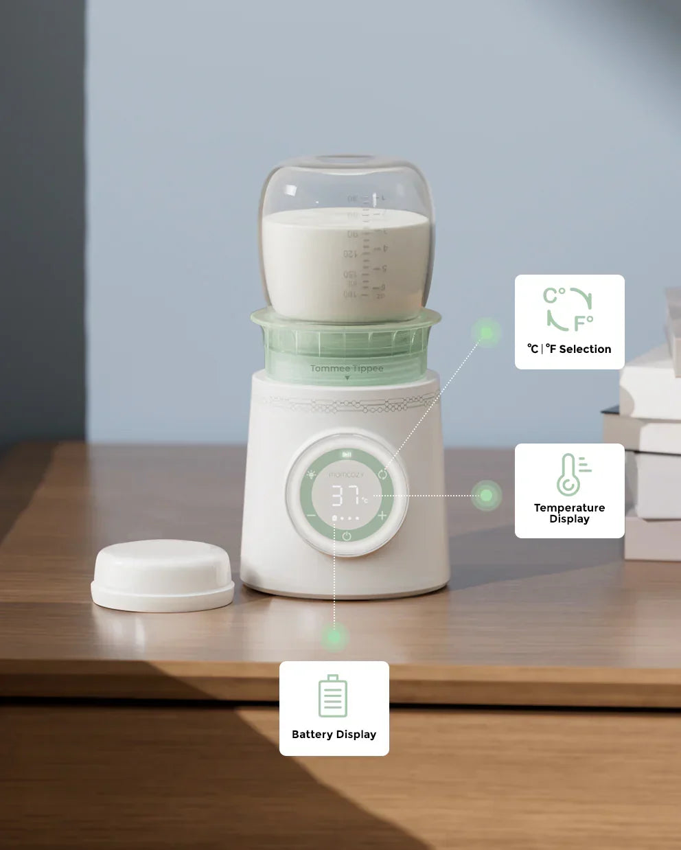 Momcozy MW03 – Ngrohës Portativ për Shishe të Bebeve, për Udhëtime
