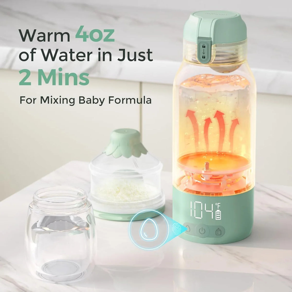 Momcozy MW05 – Ngrohës Portativ për Qumësht dhe Ujë, 500 ml