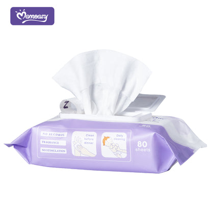 Momeasy – Peceta të Lagura për Bebe, Pa Alkool – 80 Copë