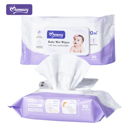Momeasy – Peceta të Lagura për Bebe, Pa Alkool – 80 Copë