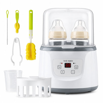 Ngrohës Multifunksional për Shishe 6-në-1 – Sterilizim, Shkrirje dhe Ekran LCD