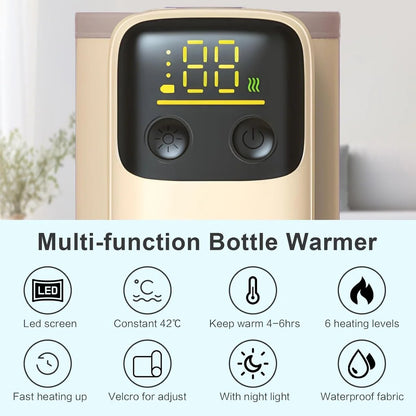 Ngrohës Portativ për Biberon me Ekran LCD – 8000mAh, 6 Nivele Temperature