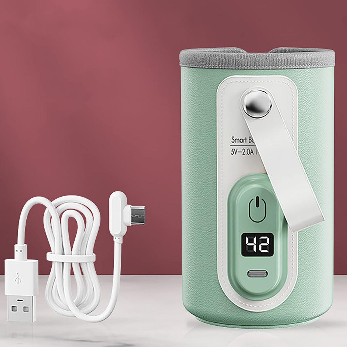Ngrohës Portativ USB për Biberon – Kontroll Temperature dhe Ekran LCD