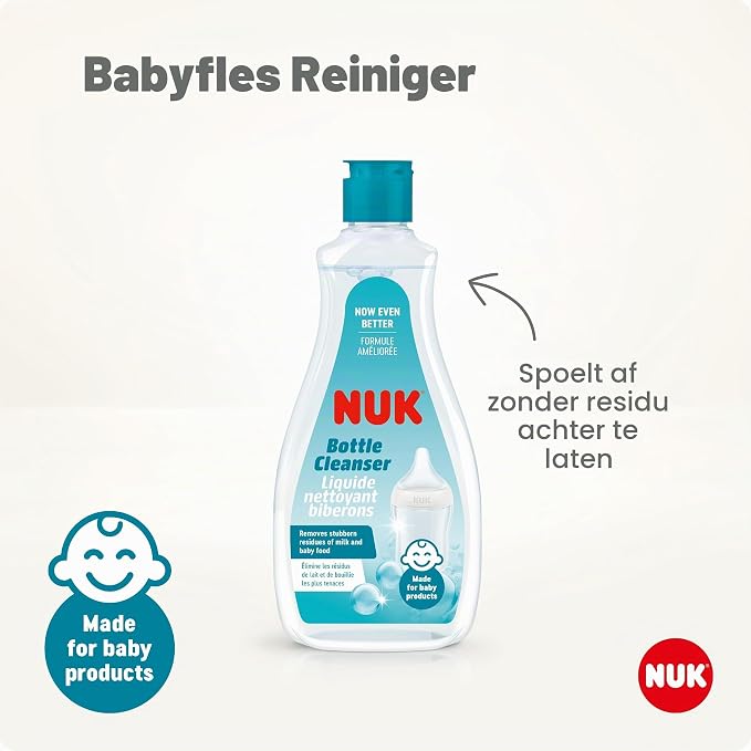NUK Pastrues për Shishe, Biberonë dhe Aksesorë të Bebes – Baby Bottle Cleanser 500 ml