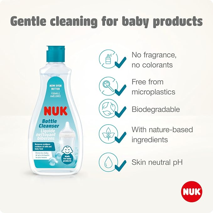NUK Pastrues për Shishe, Biberonë dhe Aksesorë të Bebes – Baby Bottle Cleanser 500 ml