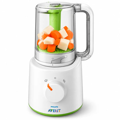 Philips Avent 2-në-1 SCF870/20 – Avullues dhe Blender për Ushqimin e Bebes