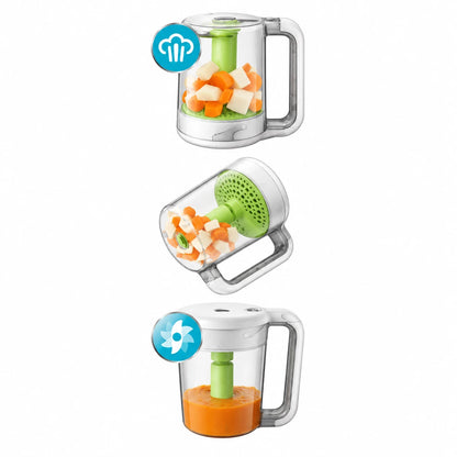 Philips Avent 2-në-1 SCF870/20 – Avullues dhe Blender për Ushqimin e Bebes
