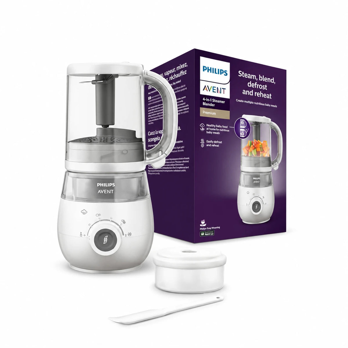 Philips Avent 4-në-1 SCF883/01 – Blender me Avullues për Ushqimin e Bebes