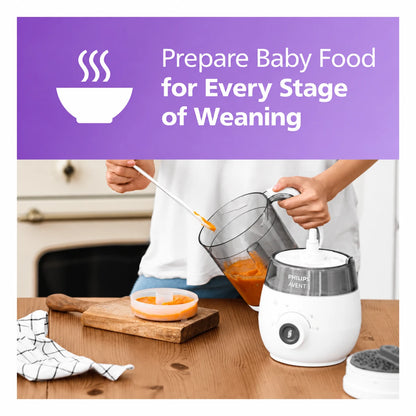 Philips Avent 4-në-1 SCF883/01 – Blender me Avullues për Ushqimin e Bebes