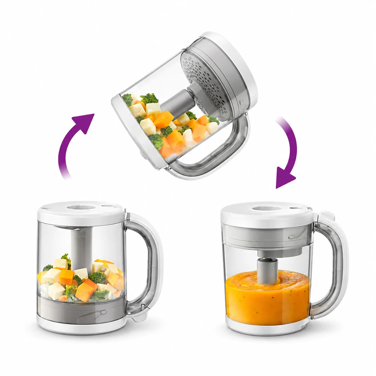 Philips Avent 4-në-1 SCF883/01 – Blender me Avullues për Ushqimin e Bebes