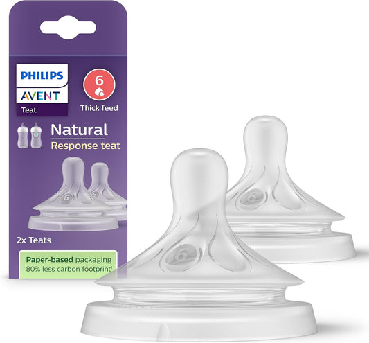 Philips Avent Natural Response – Thithka për Shishe Flow 6, 6m+, 2 copë
