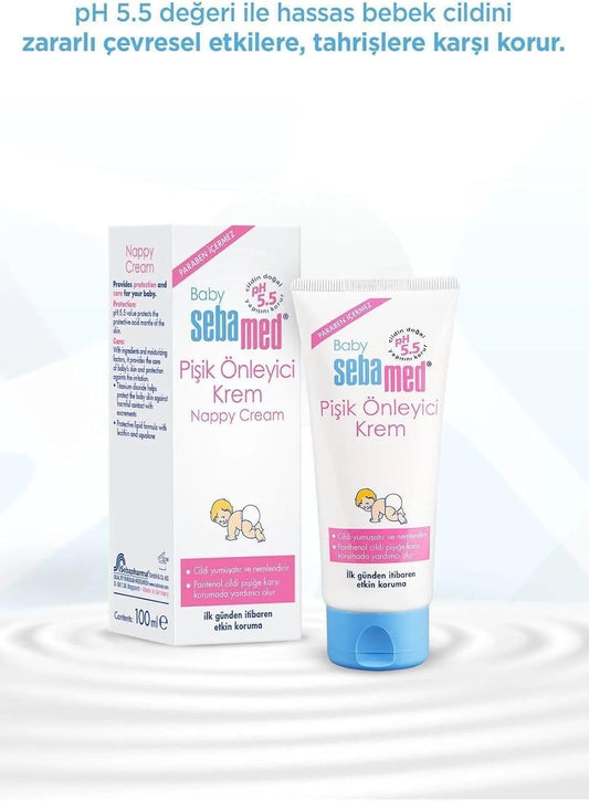Sebamed Baby Krem Mbrojtës kundër Irritimit nga Pelenat 100 ml – pH 5.5 me Panthenol