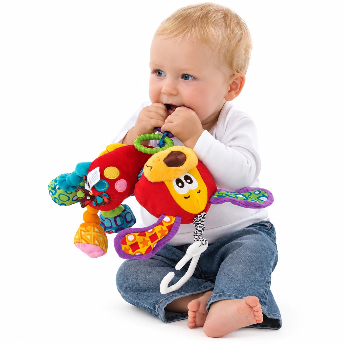 Set Edukativ me 4 Lodra Kafshuese dhe Tundëse për Bebe, 6M+