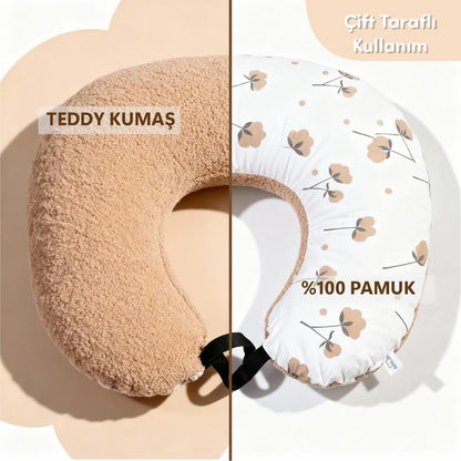 Sevi Bebe Teddy – Jastëk Multifunksional për Nënë dhe Bebe, Ekru