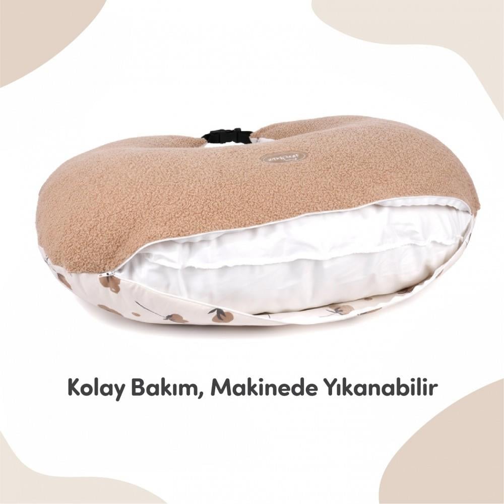 Sevi Bebe Teddy – Jastëk Multifunksional për Nënë dhe Bebe, Ekru