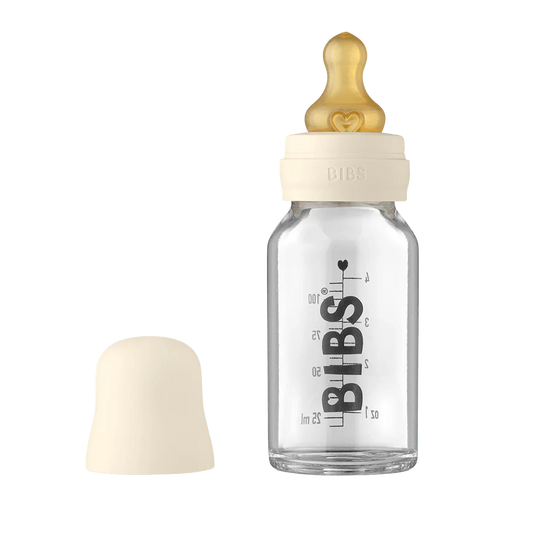 Shishja e Qelqit BIBS 120 ml – Anti-Colic me Thithë Lateksi Natyral