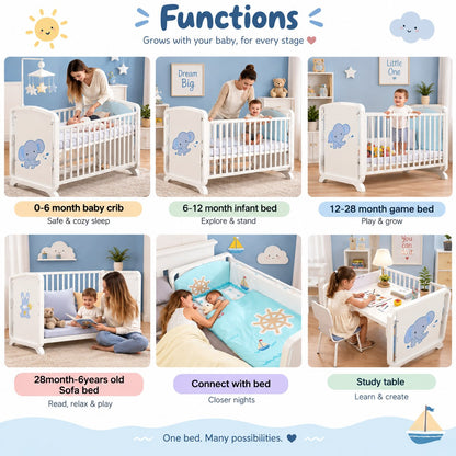 Shtrat Multifunksional për Bebe 120 × 60 cm