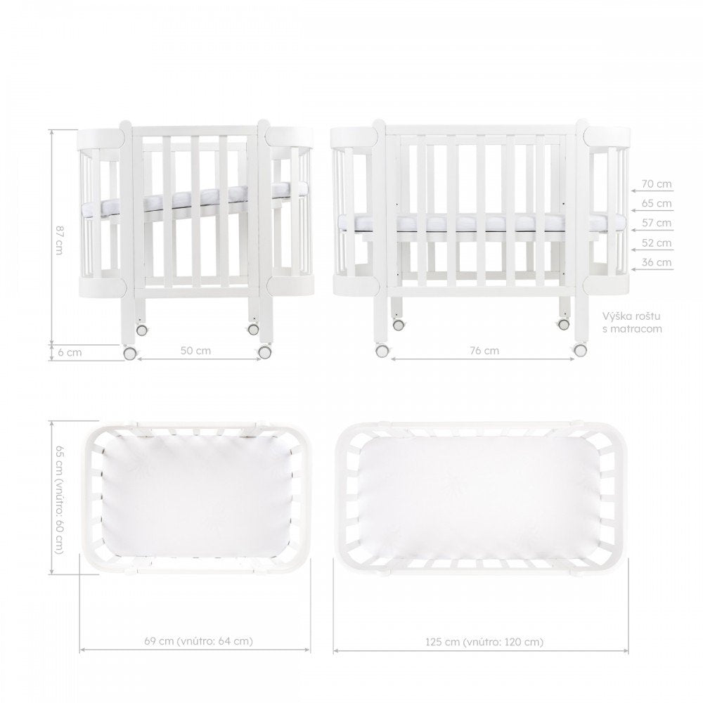 Shtrat Multifunksional NIKA 7 në 1 – Anti-Reflux, 130 × 70 cm