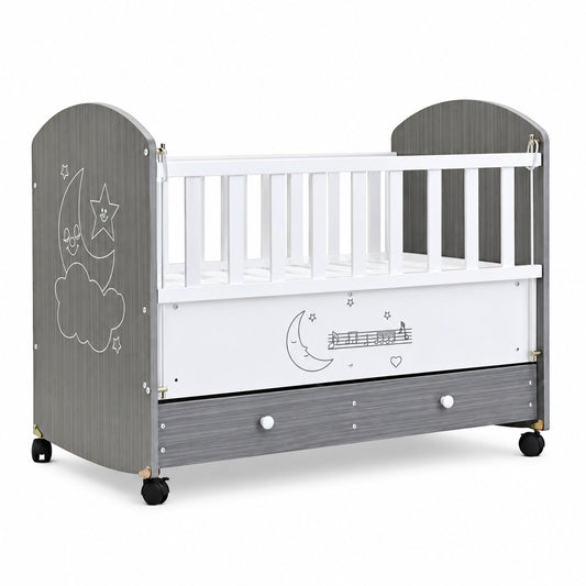 Shtrat Multifunksional për Bebe me Sirtar dhe Rrota – 105 × 55 cm