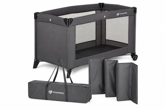 Shtrat Travel threebaby – Portativ për Bebe dhe Fëmijë, 120 × 60 cm