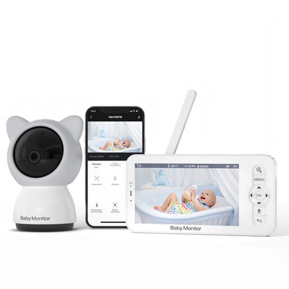 Smart Baby Monitor 2K – Lidhje me Telefon dhe Ekran, Night Vision me Ngjyra