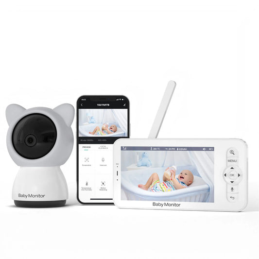 Smart Baby Monitor 2K – Lidhje me Telefon dhe Ekran, Night Vision me Ngjyra