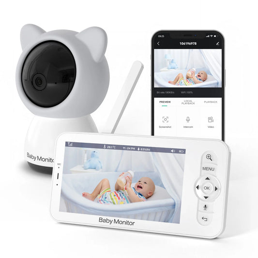 Smart Baby Monitor 2K – Lidhje me Telefon dhe Ekran, Night Vision me Ngjyra