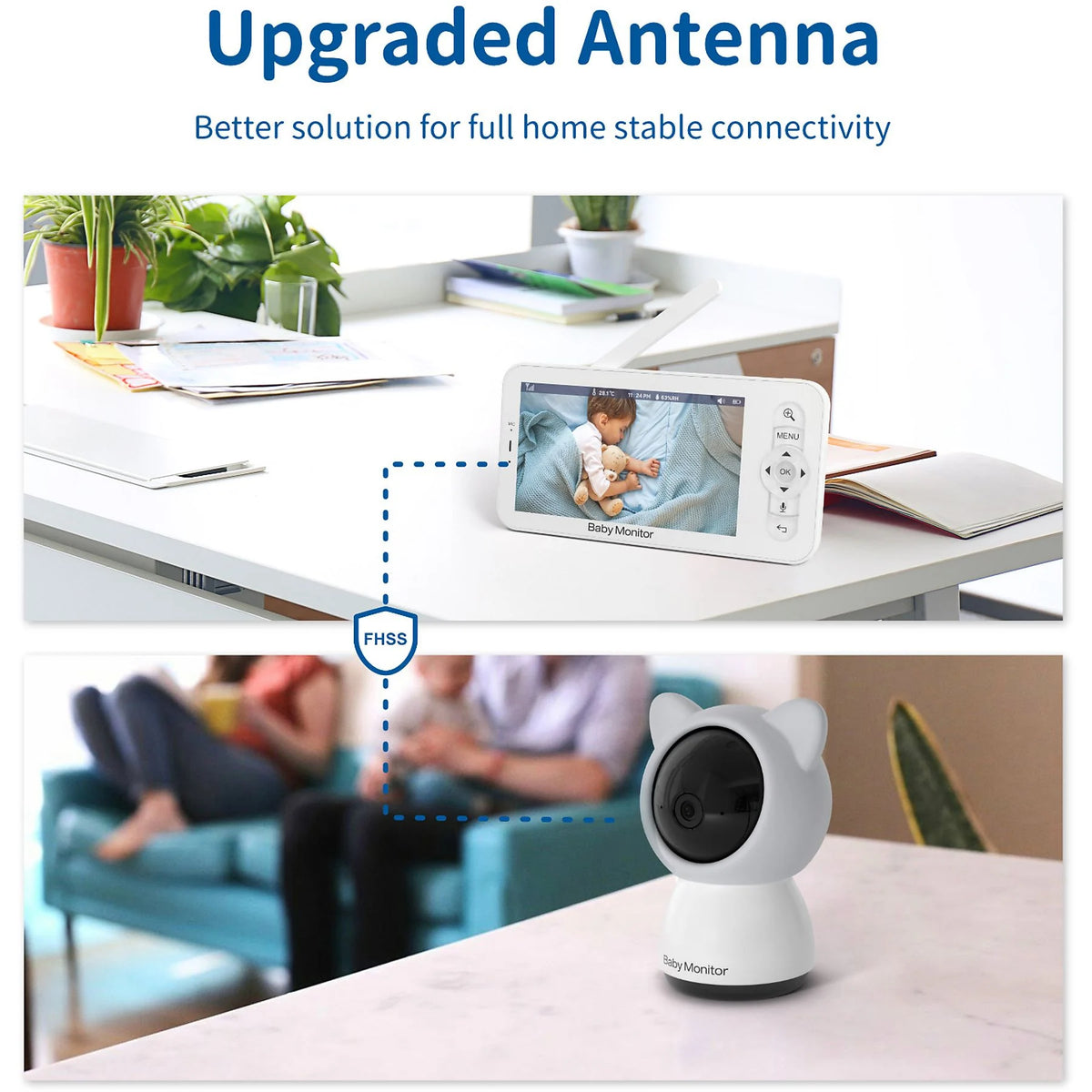 Smart Baby Monitor 2K – Lidhje me Telefon dhe Ekran, Night Vision me Ngjyra