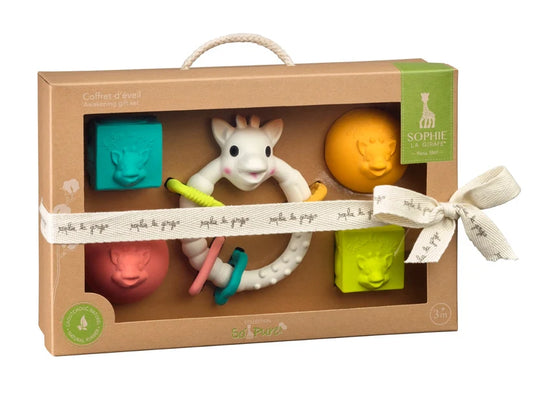 Sophie la girafe® Early Learning Gift Set – Set Zhvillimi me Topa, Kube dhe Lodër për Dhëmbë