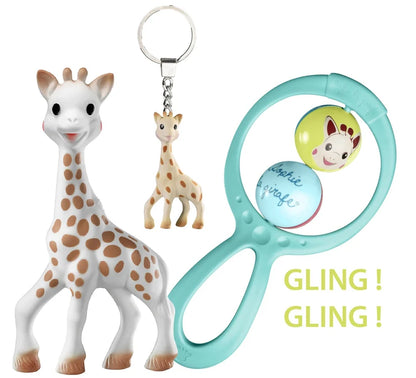 Sophie la girafe® Newborn Gift Set – Set Dhuratë për të Porsalindur me Rraketake