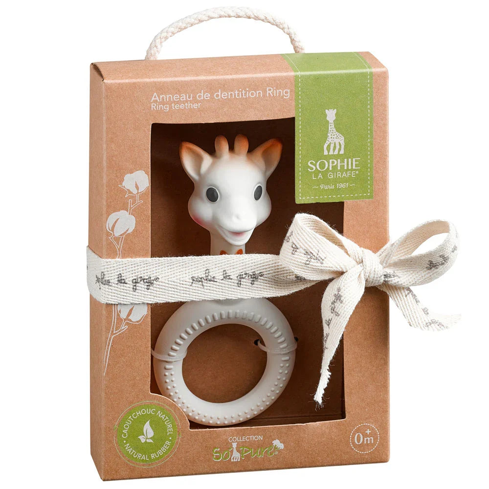 Sophie la girafe® So’Pure Ring Teether – Unazë Kafshimi prej 100% Gome Natyrale