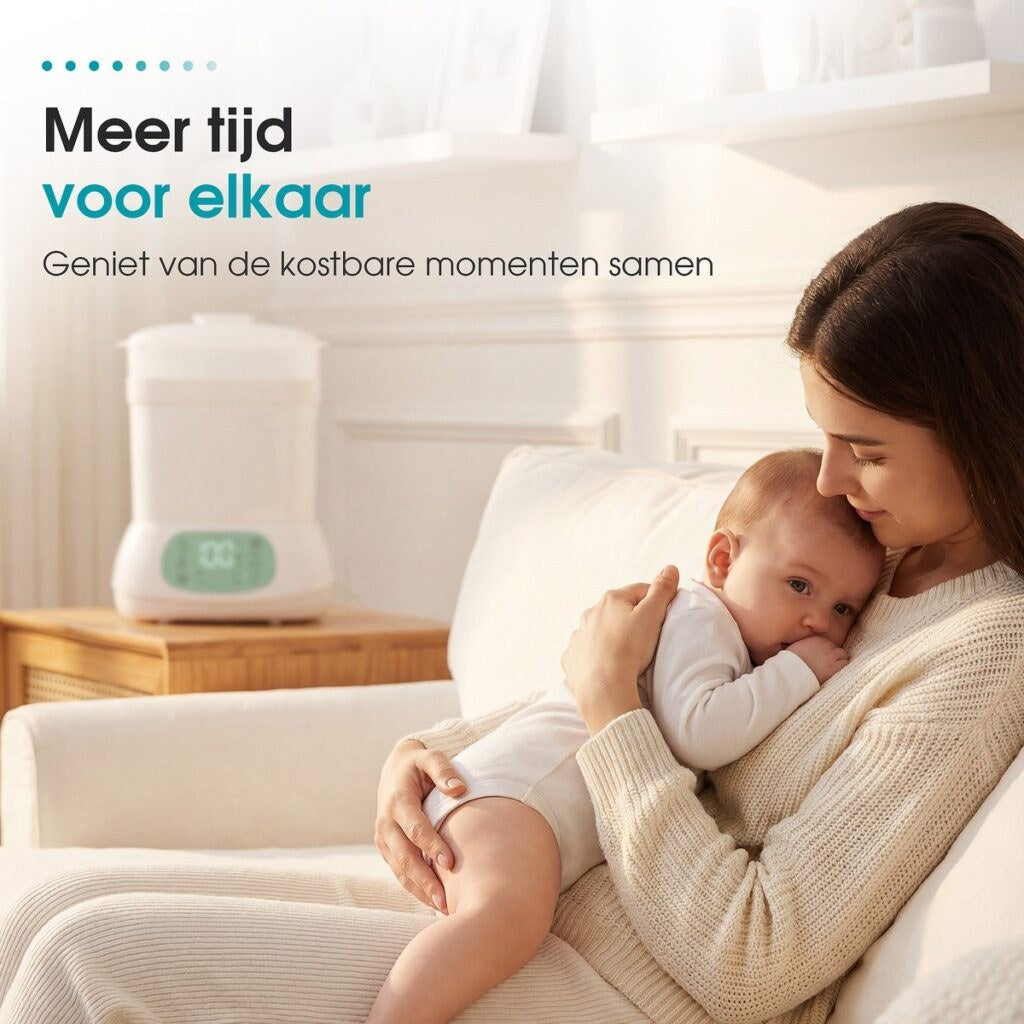 Sweet Sprout 6-në-1 – Sterilizues me Avull dhe Tharës për 6 Biberonë