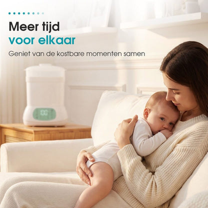 Sweet Sprout 6-në-1 – Sterilizues me Avull dhe Tharës për 6 Biberonë