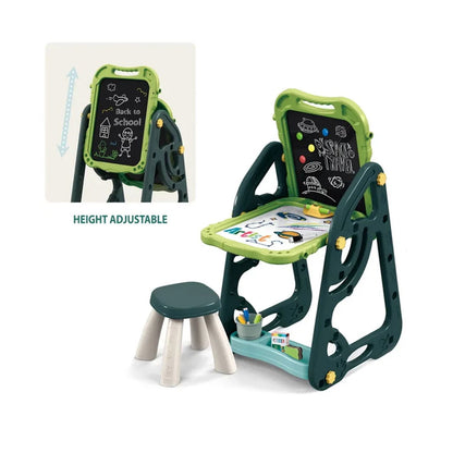 Tabelë Vizatimi 2-në-1 për Fëmijë me Kavalet, Lartësi të Rregullueshme dhe 35 Pjesë