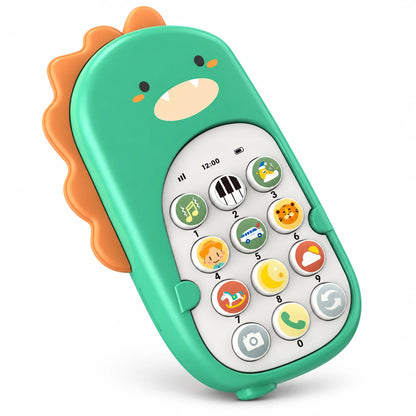 Telefon Lodër Edukativ për Fëmijë me Dinosaur që Vallëzon, Muzikë dhe Dridhje