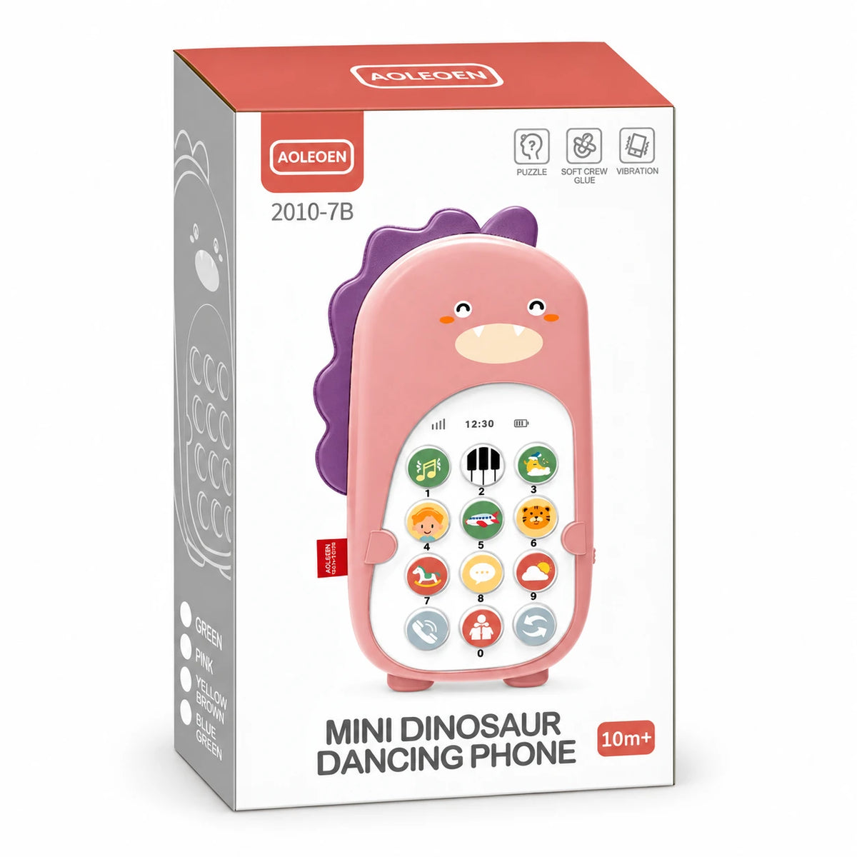 Telefon Lodër Edukativ për Fëmijë me Dinosaur që Vallëzon, Muzikë dhe Dridhje