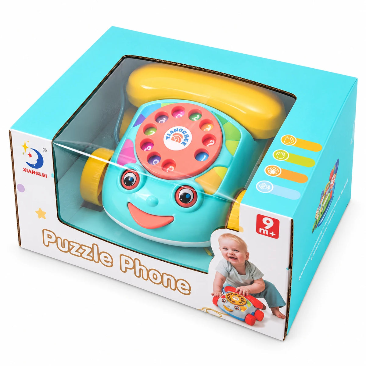 Telefon Lodër Interaktiv dhe Muzikor për Bebe – Shumëngjyrësh