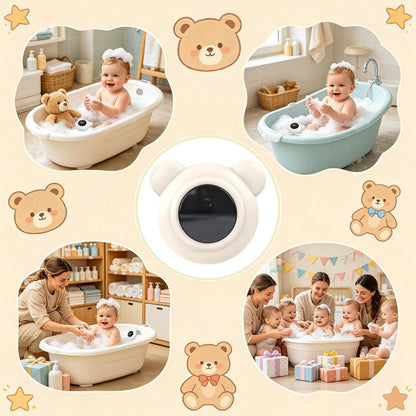 Termometër Digjital Lundrues për Banjën e Bebes – Ari me Ekran LED