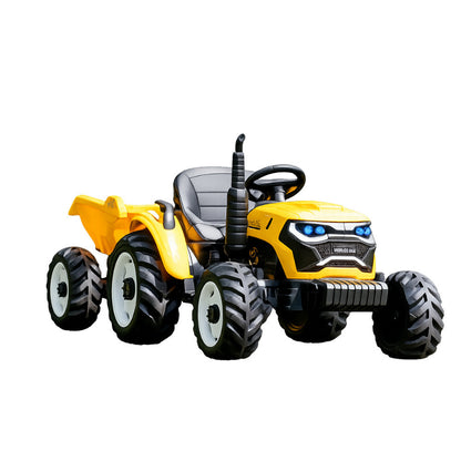 Traktor Elektrik për Fëmijë Speed Track 24V me Rimorkio, EVA dhe Telekomandë