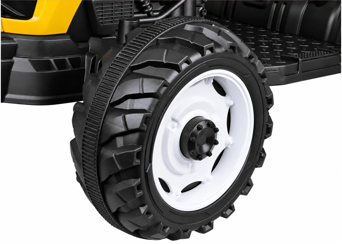 Traktor Elektrik për Fëmijë Speed Track 24V me Rimorkio, EVA dhe Telekomandë