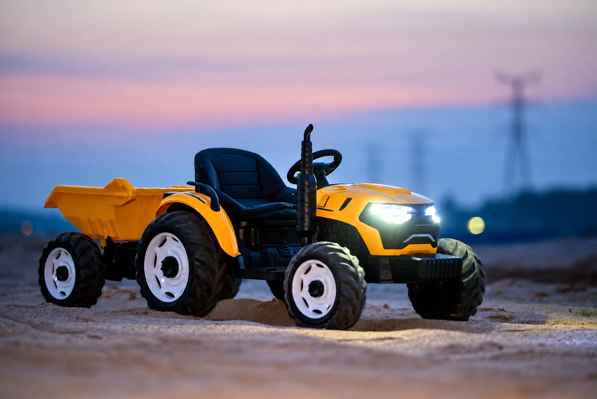 Traktor Elektrik për Fëmijë Speed Track 24V me Rimorkio, EVA dhe Telekomandë