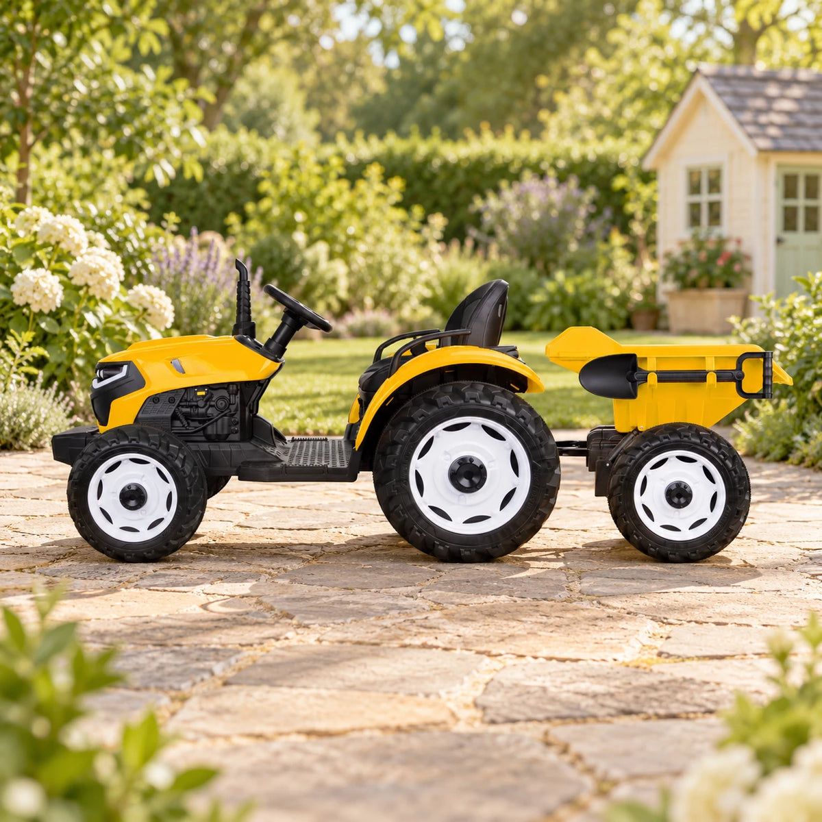 Traktor Elektrik për Fëmijë Speed Track 24V me Rimorkio, EVA dhe Telekomandë